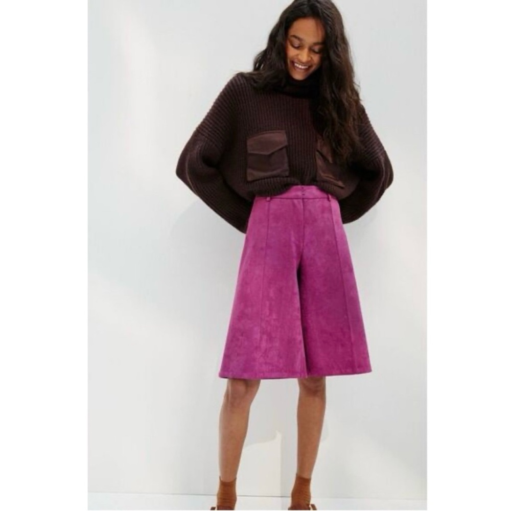 Anthropologie Avec‎ Les Filles Davina Faux Leather Cullotes